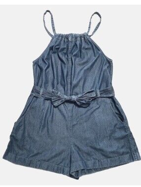 Universal Thread Belted Denim Romper